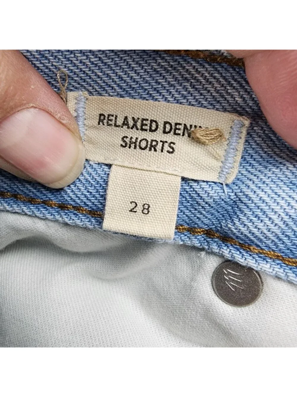 Madewell Shorts Womens 28 Light Blue Stretch Relaxed Denim Jean Jorts Cutoff